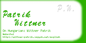 patrik wittner business card